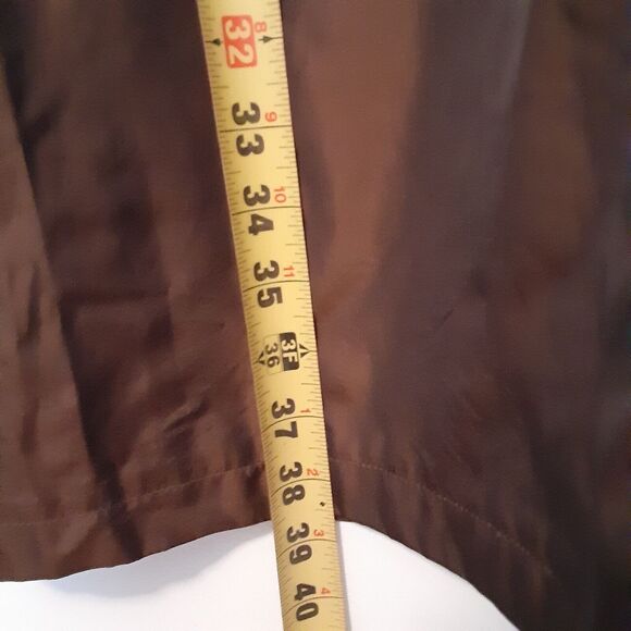 Vtg Gallery Jacket Womens M Brown Button Up Coat Lightweight Hooded - Picture 9 of 9